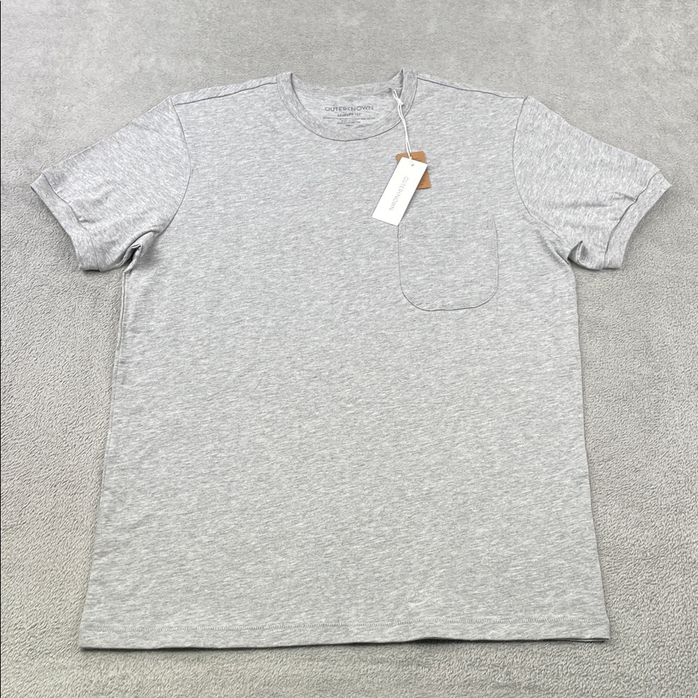 NEW Outerknown S 100% Organic Pima Cotton Gray Men's T-Shirt